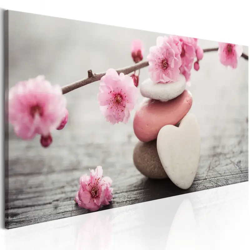Bon Plan Schilderij - Zen: Cherry Blossoms - 120x40