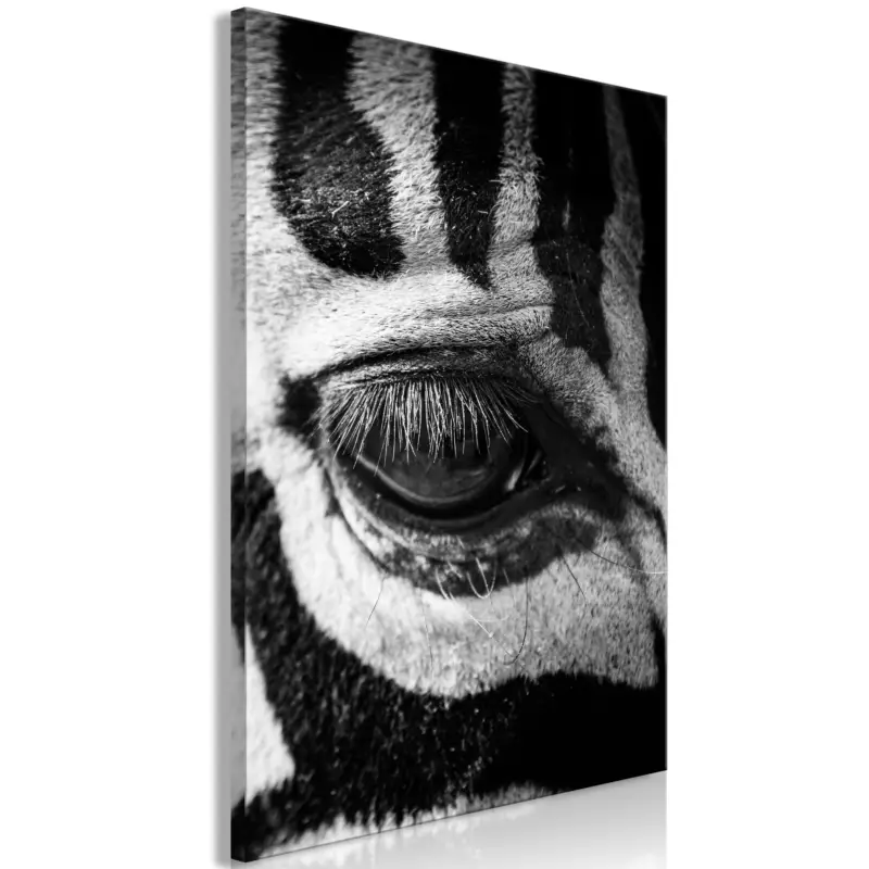 Schilderij - Zebra Eye (1 Part) Vertical - 40x60 Commander Maintenant