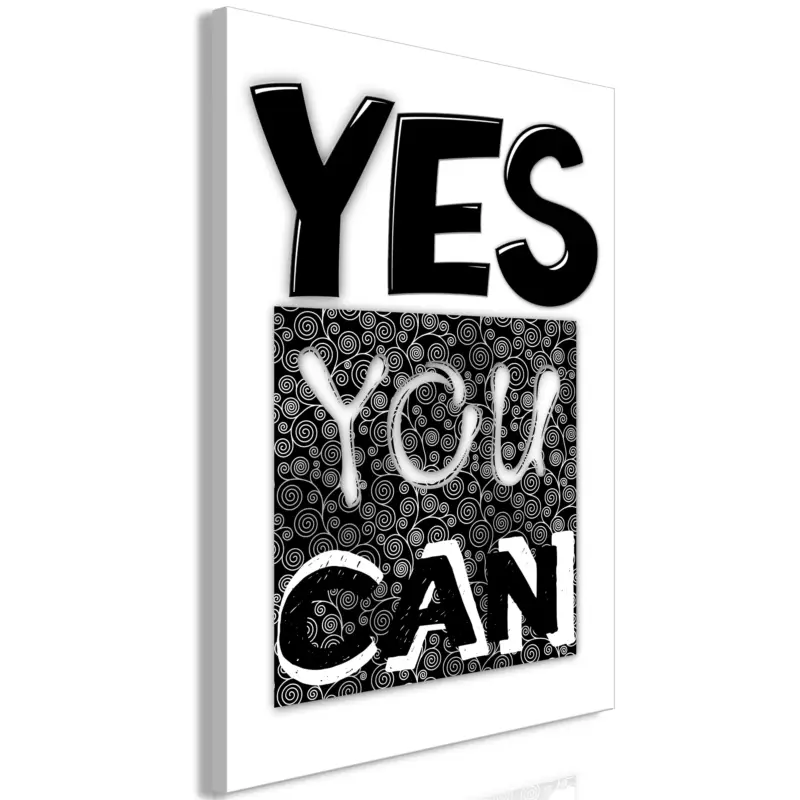 Schilderij - Yes You Can (1 Part) Vertical - 40x60 Bon Plan