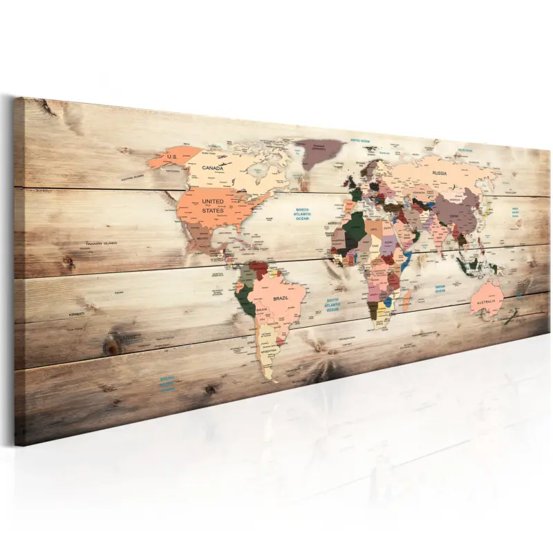 Schilderij - World Maps: Map of Dreams - 135x45 Prix Promo