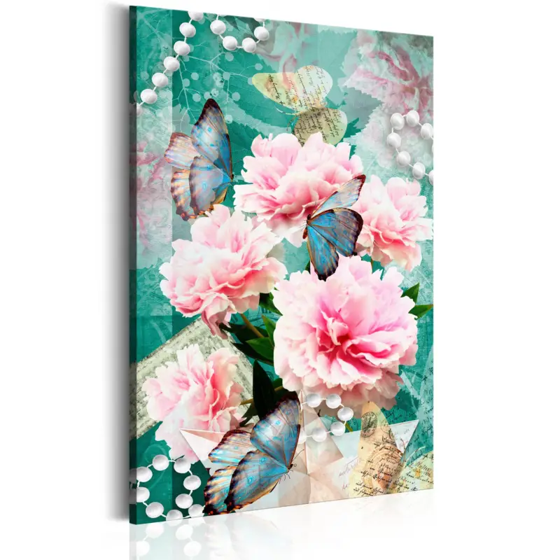 Schilderij - Written in Flowers - 60x90 Retour Gratuit