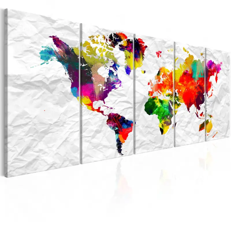Authentique Schilderij - World on Paper - 200x80