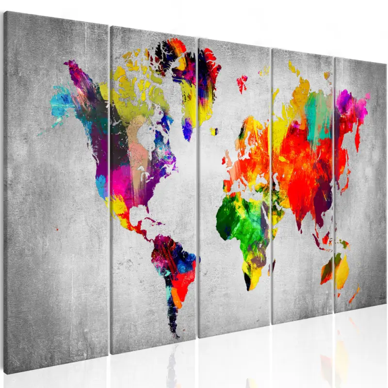 Schilderij - World on Concrete - 200x80 Offre Limitée