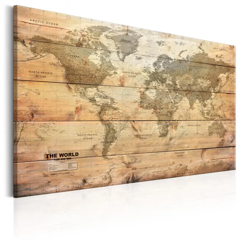 Top Vente Schilderij - World Map: Boards - 60x40