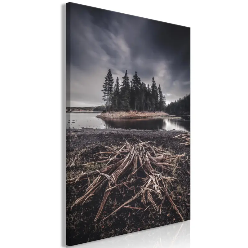 Super Prix Schilderij - Wooded Island (1 Part) Vertical - 40x60