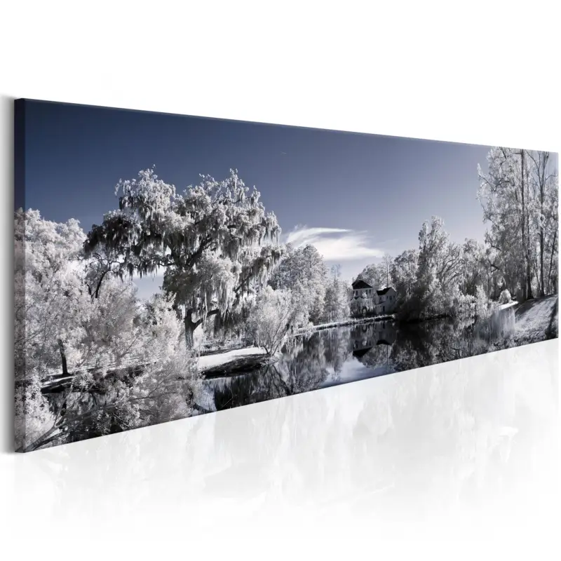 Commande En Gros Schilderij - Wintry Lake - 120x40