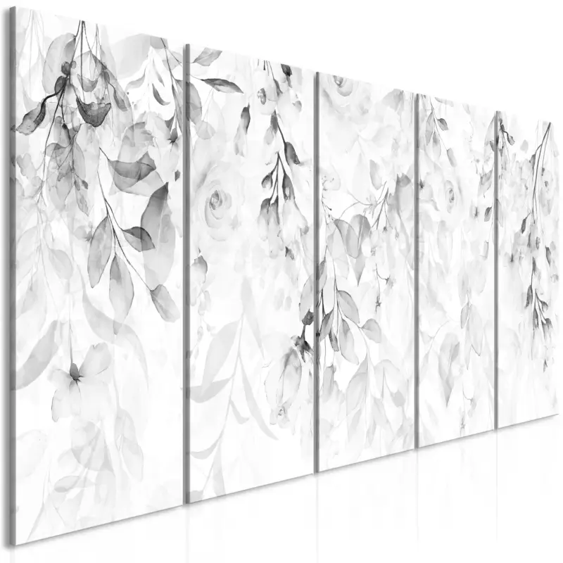 Solde Schilderij - Waterfall of Roses (5 Parts) Narrow - Third Variant - 225x90