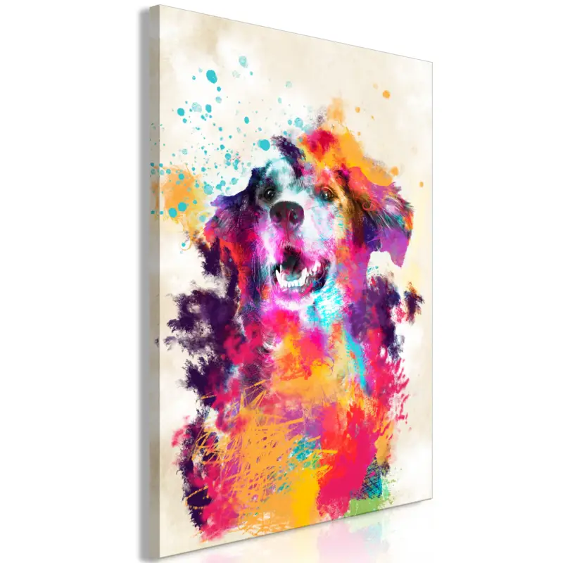Bon Plan Schilderij - Watercolor Dog (1 Part) Vertical - 80x120