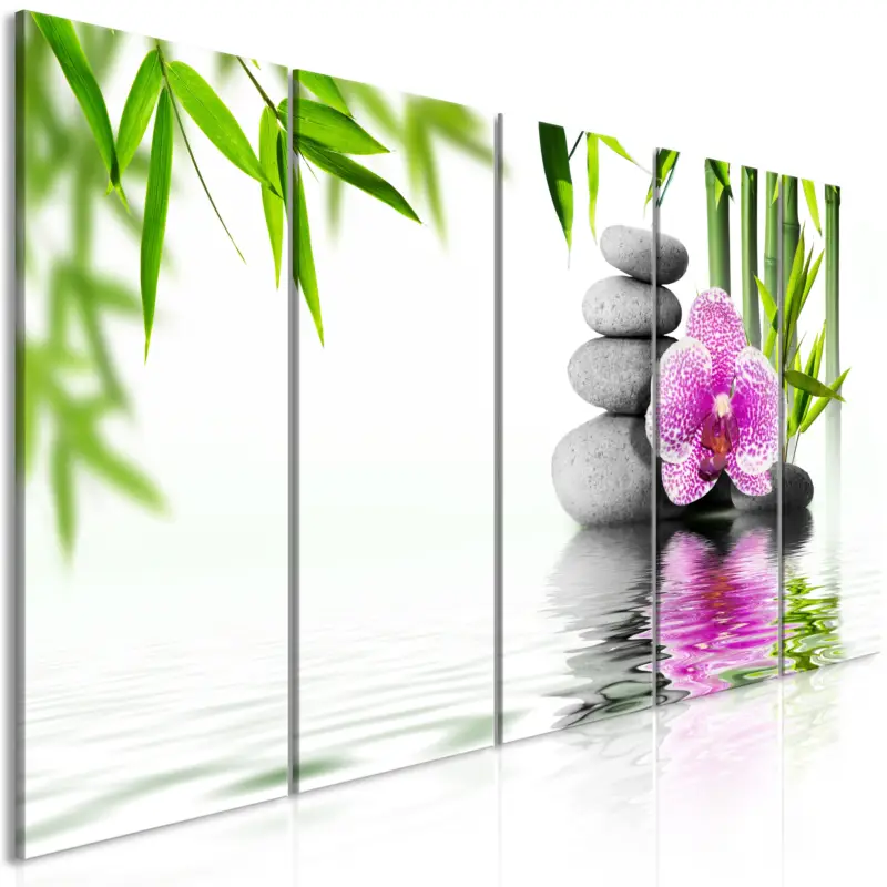 Seulement Aujourd’hui Schilderij - Water Garden (5 Parts) Narrow - 200x80