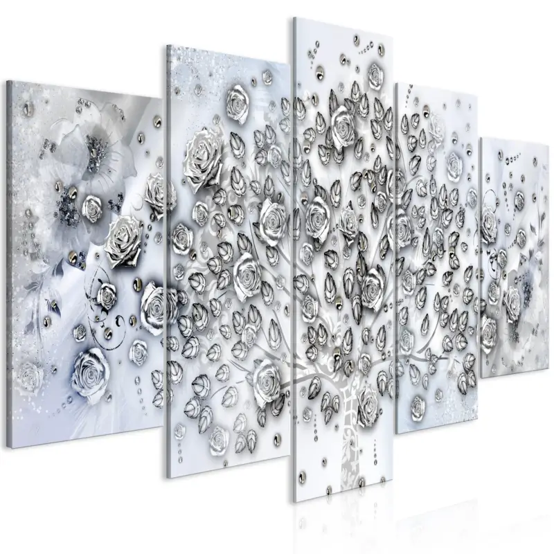 Solde Schilderij - Waiting for Winter (5 Parts) Wide - 100x50