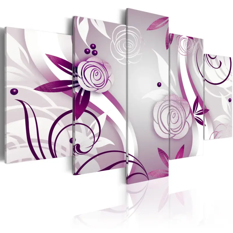 Bon Plan Schilderij - Violet roses - 100x50