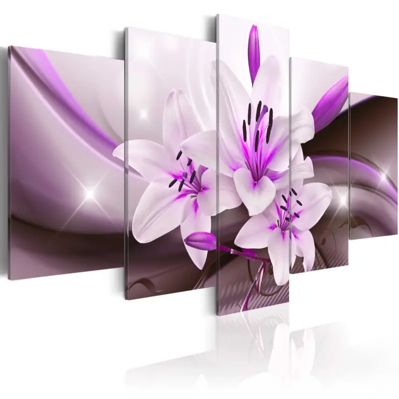 Authentique Schilderij - Violet Desert Lily - 200x100