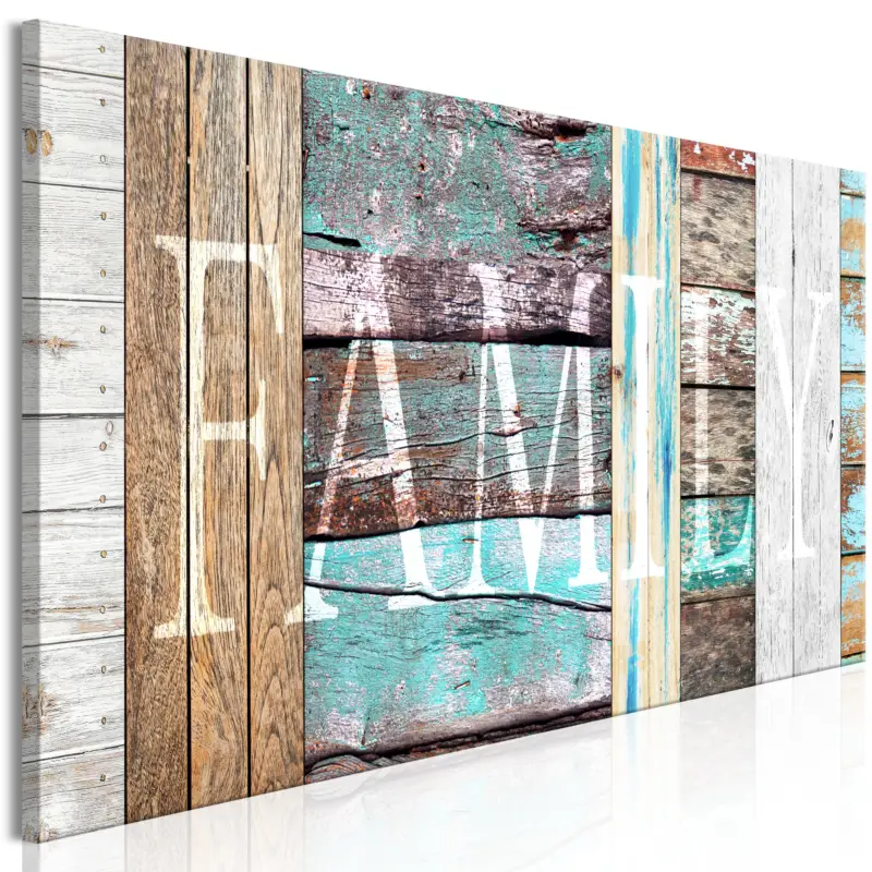 Authentique Schilderij - Vintage Family (1 Part) Vertical - 150x50