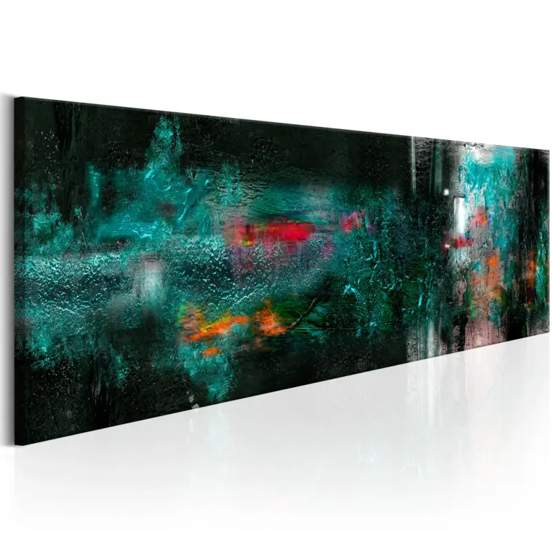 Authentique Schilderij - Turquoise Power - 120x40