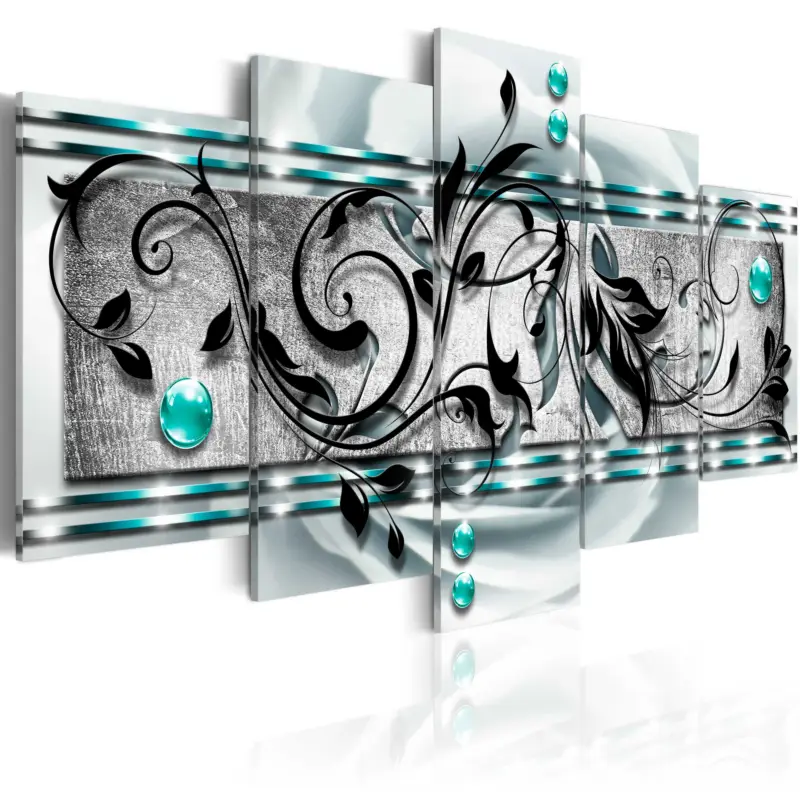 Bon Marché Schilderij - Turquoise ambivalence - 100x50