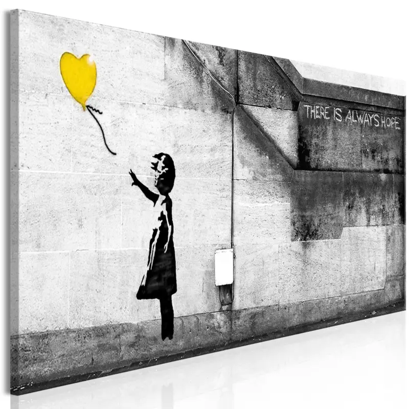 Commande En Gros Schilderij - There is Always Hope (1 Part) Narrow Yellow - 135x45