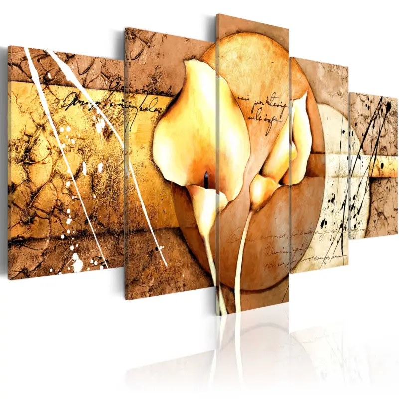 Schilderij - The Secret of Calla Lily - Gold - 100x50 Achat Immédiat