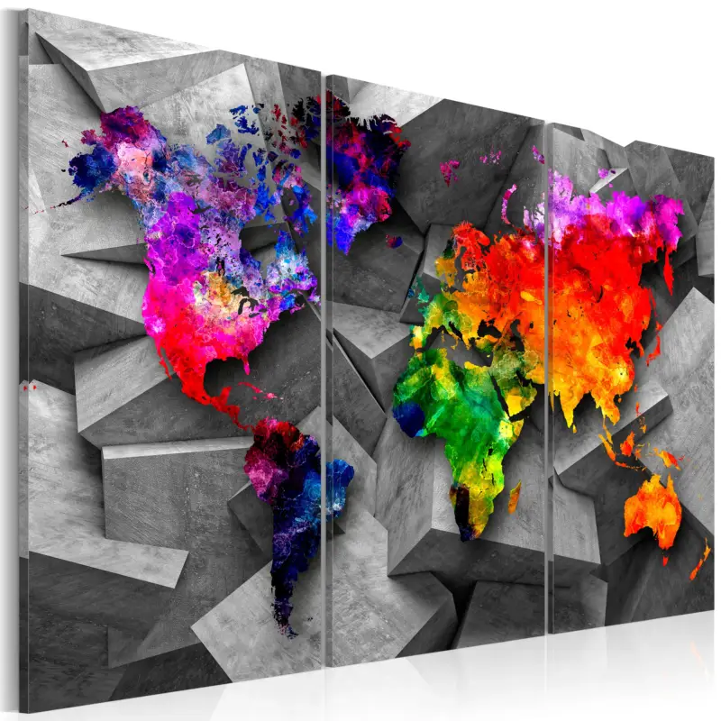 Achat Immédiat Schilderij - Symmetry of the World - 90x60