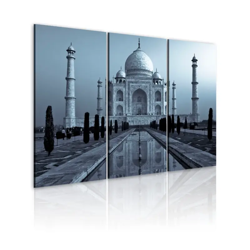 Bon Plan Schilderij - Taj Mahaj by night, India - 120x80