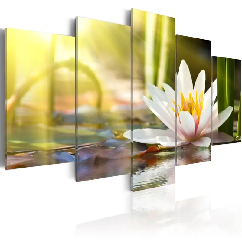 Authentique Schilderij - Sunny Lotus - 100x50