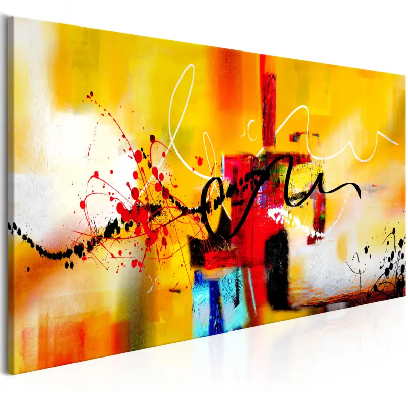 Authentique Schilderij - Street Melodies (1 Part) Orange Wide - 120x60