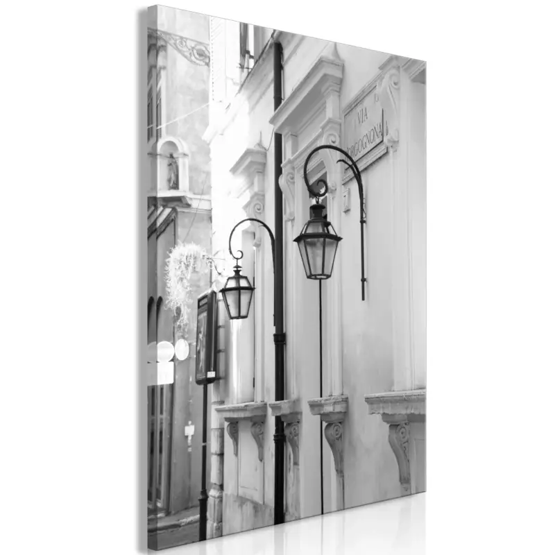 Bon Plan Schilderij - Street Lamps (1 Part) Vertical - 40x60