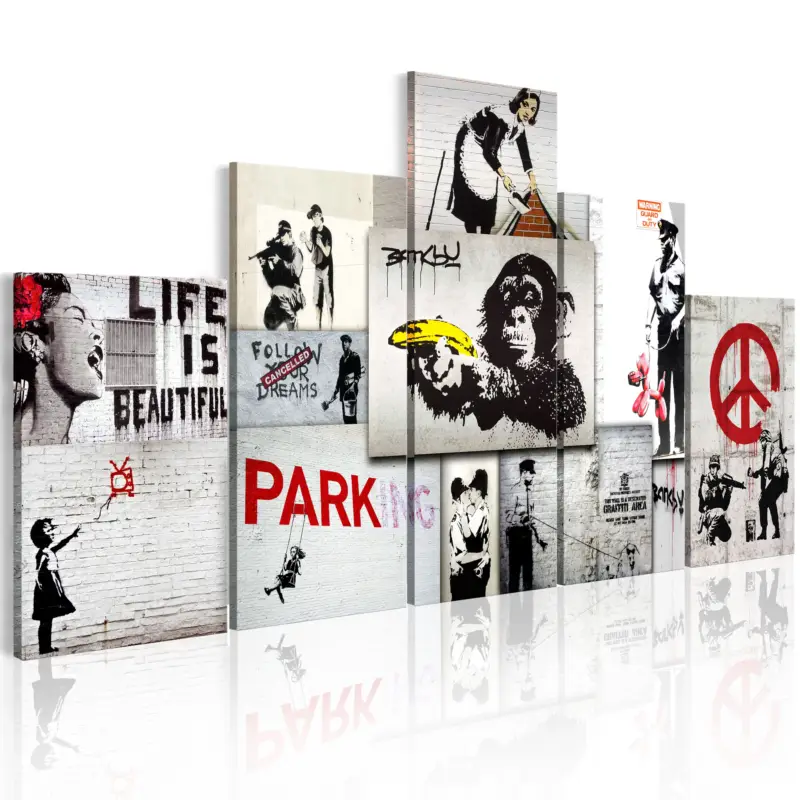Commande En Gros Schilderij - Street Crimes: Banksy Art - 200x100