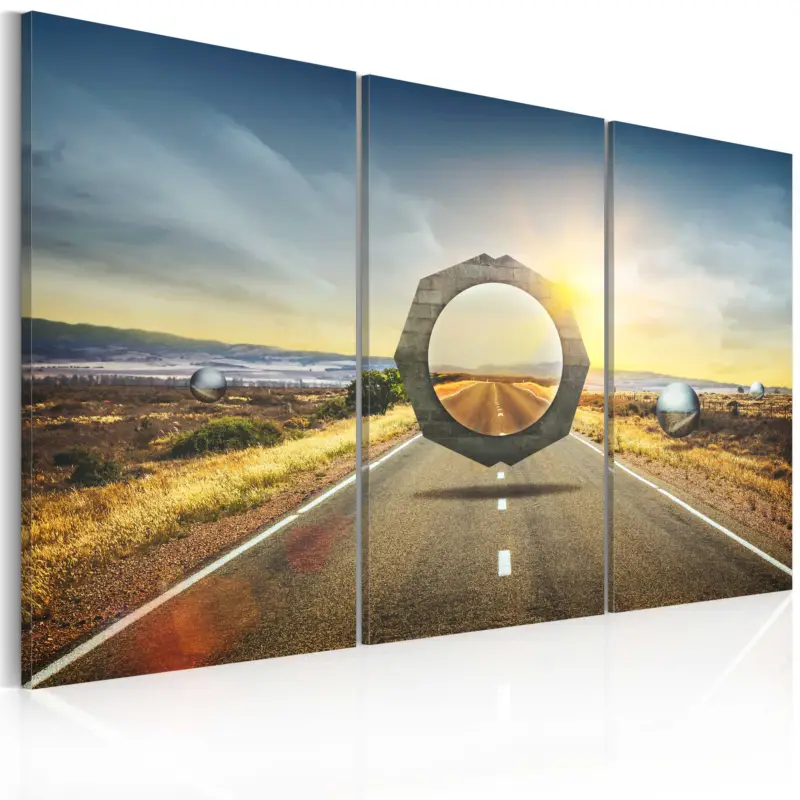 Authentique Schilderij - Straat mirage - 60x40