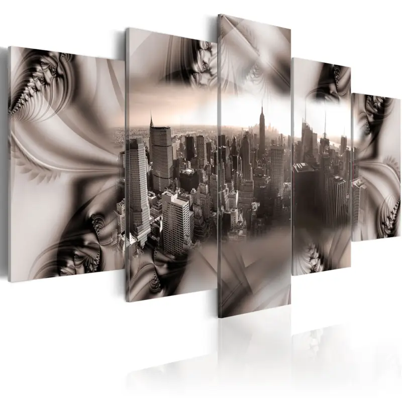 Vente Flash Schilderij - Steel city - 200x100