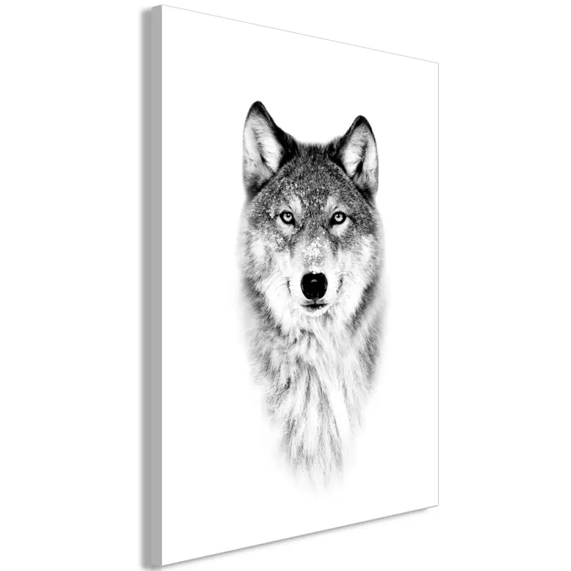 Vente Directe Schilderij - Snow Wolf (1 Part) Vertical - 40x60