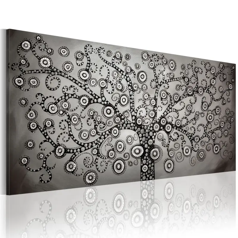 Bon Plan Schilderij - Silver Tree - 60x30