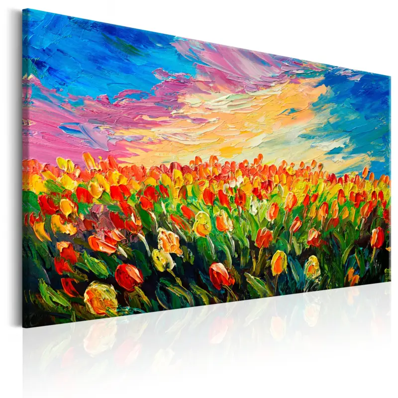 Soldes Schilderij - Sea of Tulips - 60x40