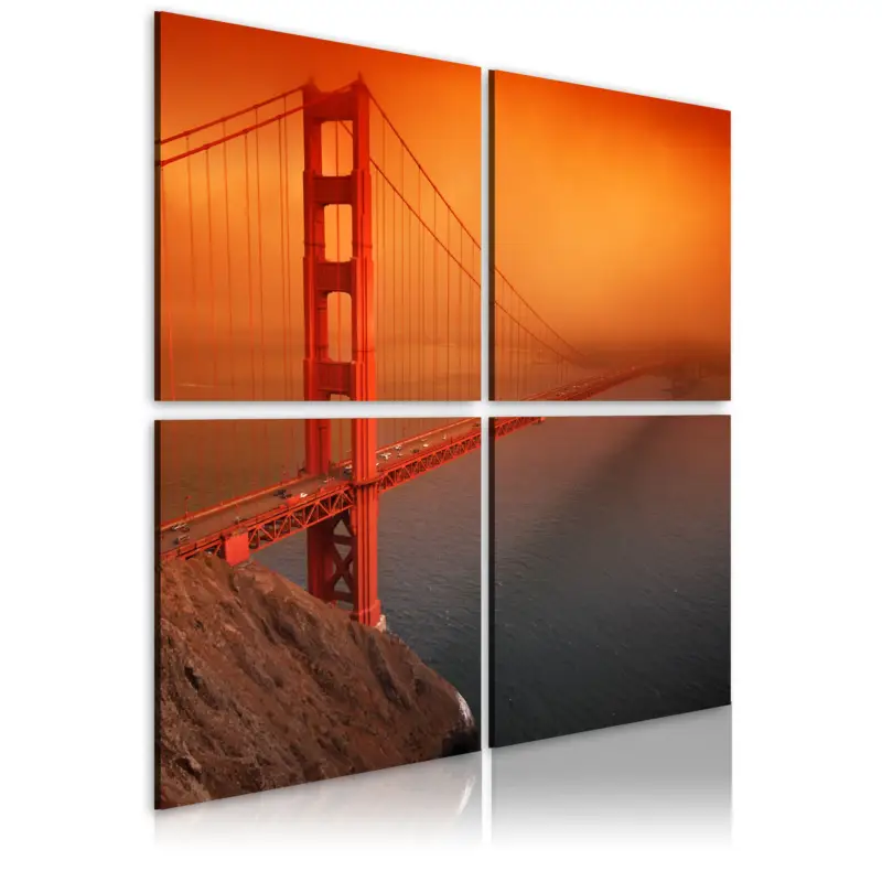 Vente Directe Schilderij - San Francisco - Golden Gate Bridge - 90x90