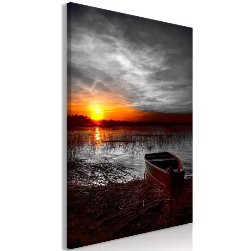 Vente Directe Schilderij - Romantic Lake (1 Part) Vertical - 80x120