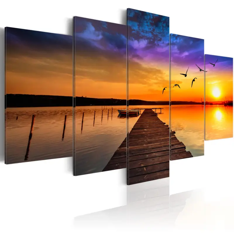 Authentique Schilderij - Romantic Lake - 200x100