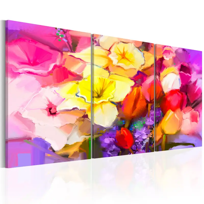 Acheter En Ligne Schilderij - Rainbow Bouquet - 120x60