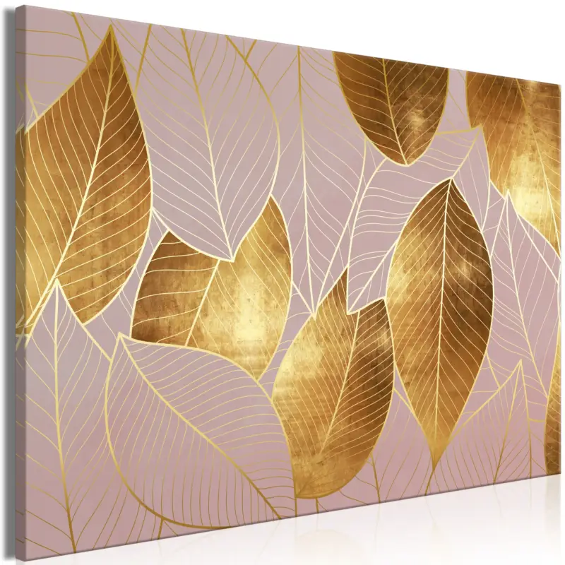 Super Prix Schilderij - Precious Leaves (1 Part) Wide - 90x60