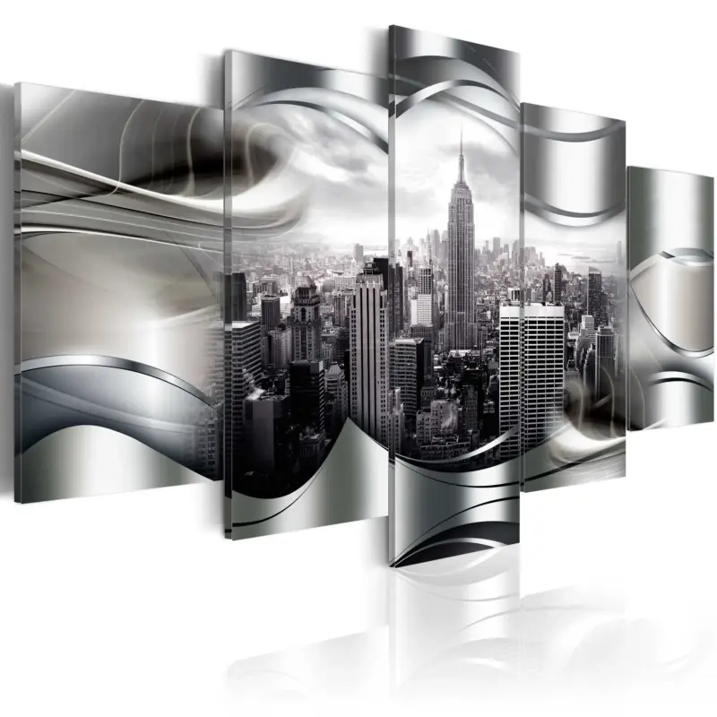 Achat Immédiat Schilderij - Platinum New York - 100x50