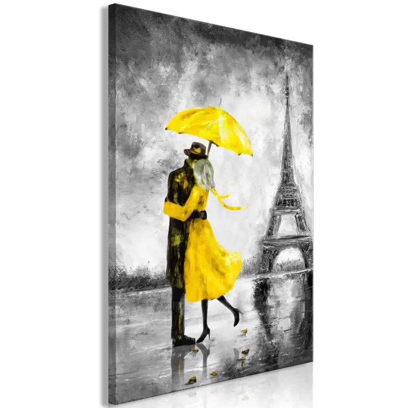 Achetez Aujourd’hui Schilderij - Paris Fog (1 Part) Vertical Yellow - 40x60