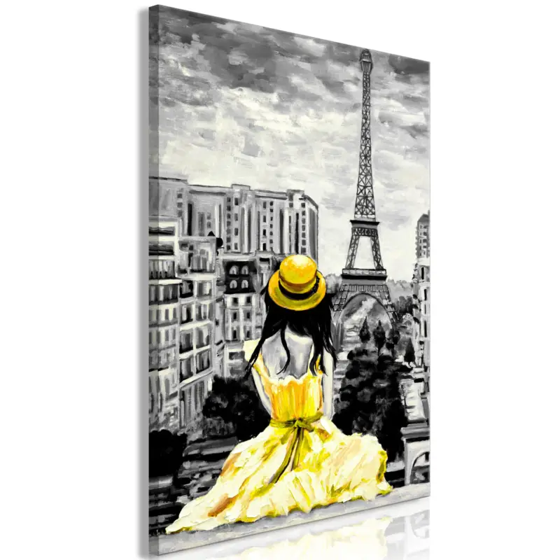 Top Vente Schilderij - Paris Colour (1 Part) Vertical Yellow - 80x120
