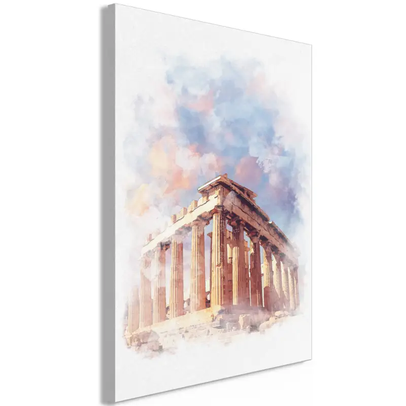 Soldes Schilderij - Painted Parthenon (1 Part) Vertical - 60x90