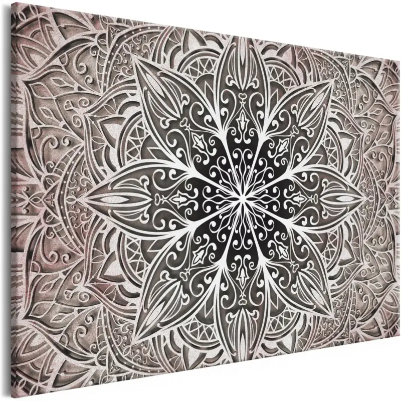 Solde Schilderij - Oriental Flowers (1 Part) Narrow Pink - 90x60