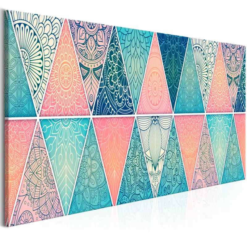 Top Vente Schilderij - Oriental Triangles (1 Part) Narrow - 120x40