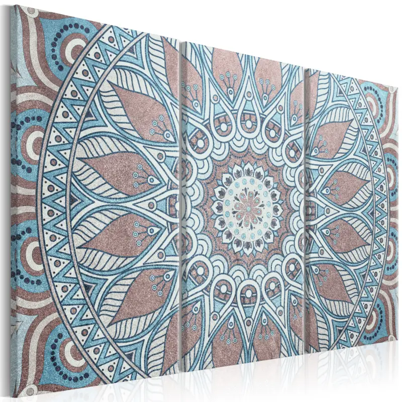 Usine Directe Schilderij - Oriental Circle (3 Parts) - 120x80