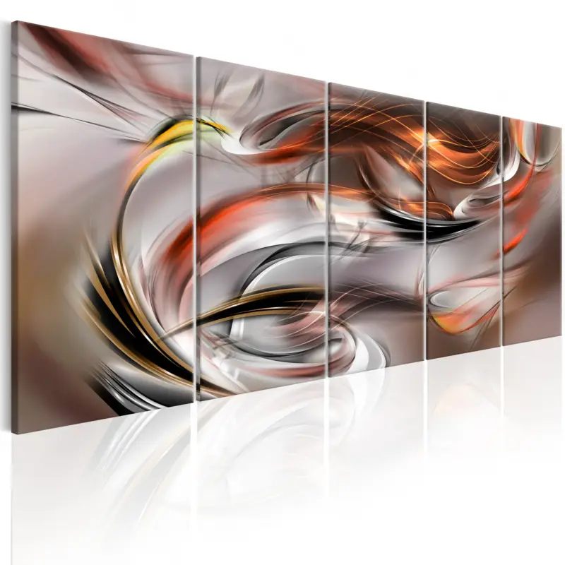 Bon Plan Schilderij - Orange Chaos - 225x90
