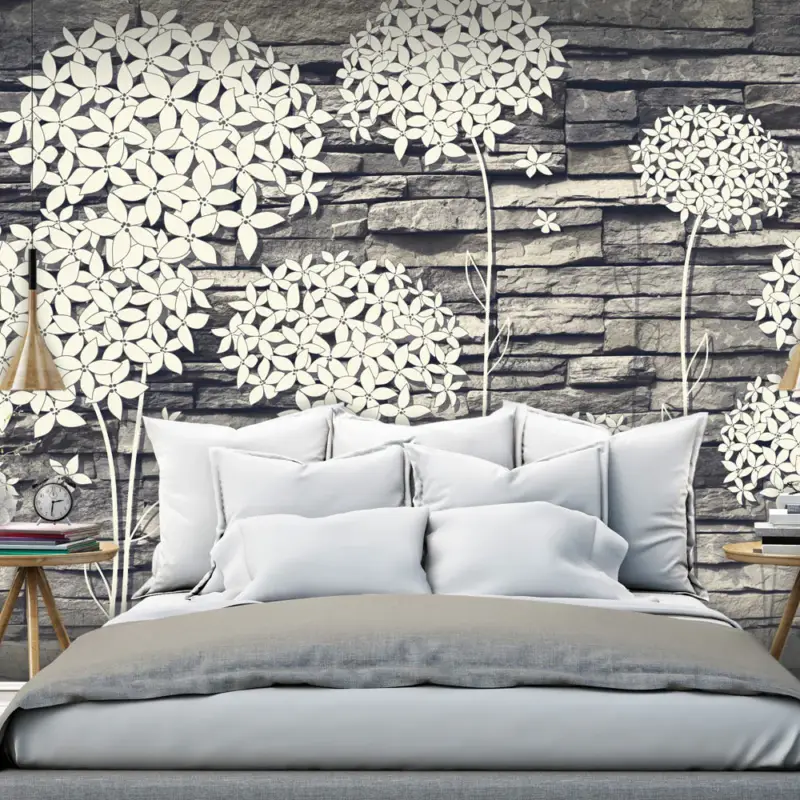 Vente Directe Fotobehang - Stones Flowers - 100x70