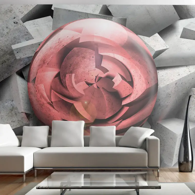 Achat Immédiat Fotobehang - Stone rose - 350x245