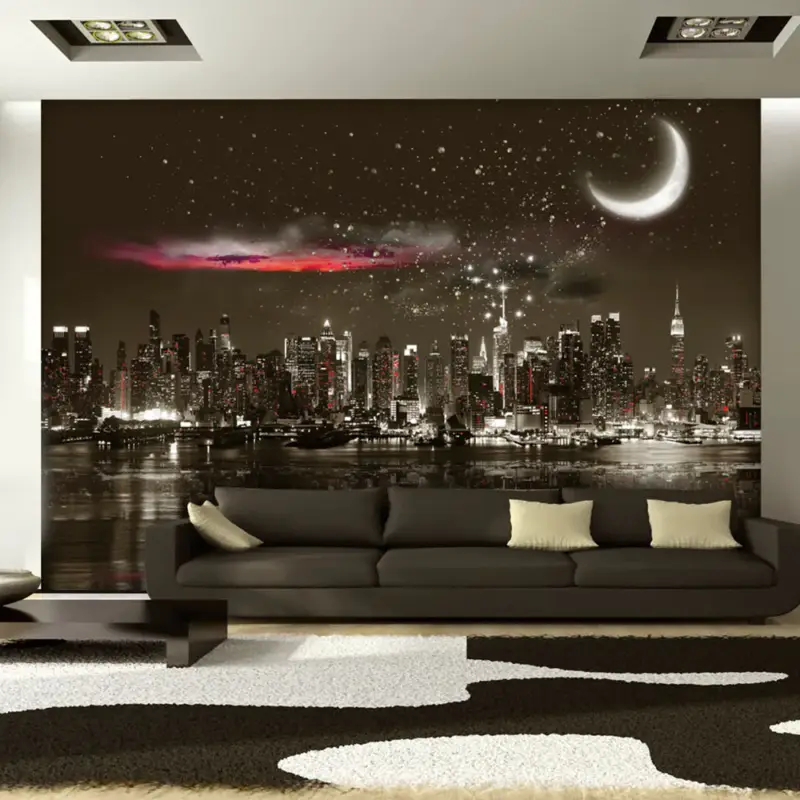 Acheter Direct Fotobehang - Starry Night Over NY - 150x105