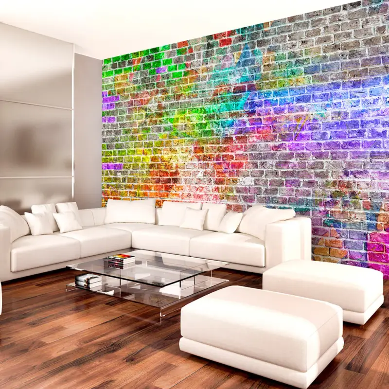 Acheter Direct Fotobehang - Rainbow Wall - 400x280