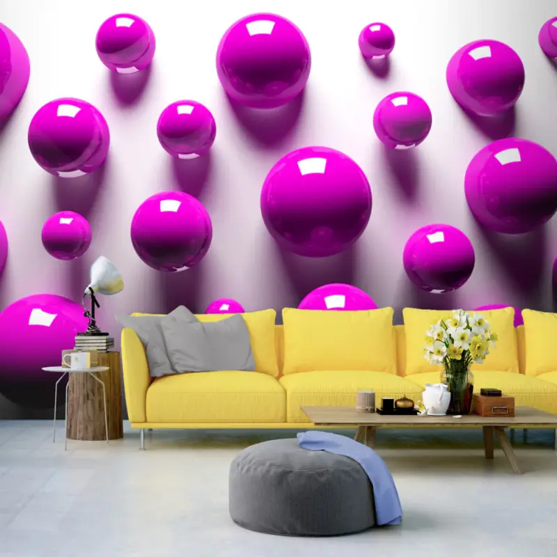 Vente Directe Fotobehang - Purple Balls - 250x175